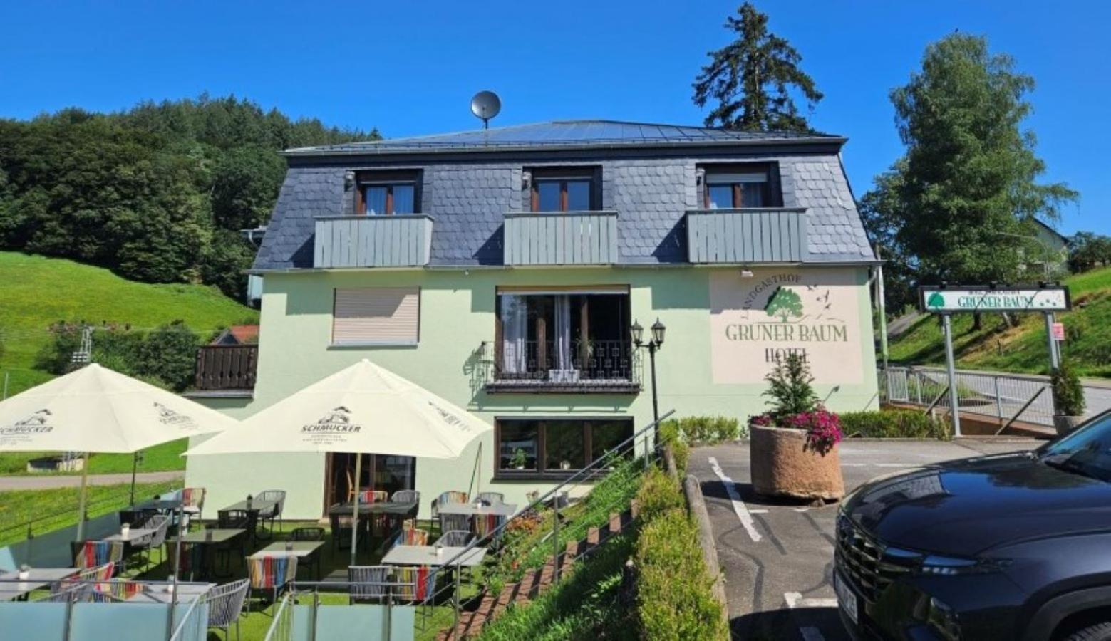 Hotel Gruener Baum Mit Restaurant & Wellness Oberzent Exterior foto